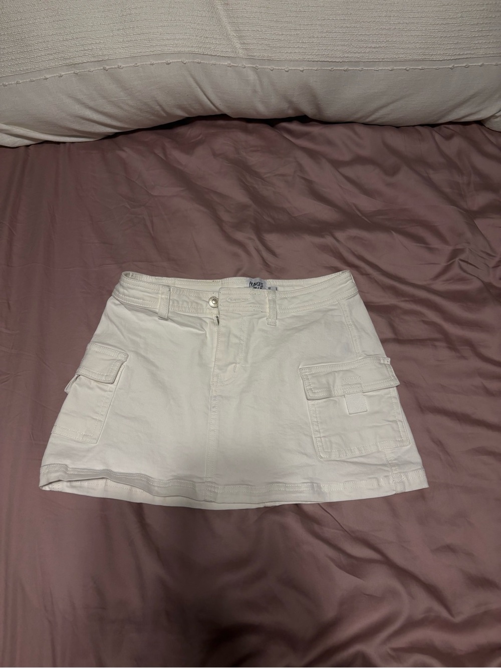 Princess Polly White Cargo Mini Skirt